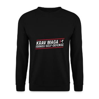 Krav Maga Israeli Self Defense - Unisex Pullover - Schwarz - Vorne - Alina (178cm) & Michal (187cm)