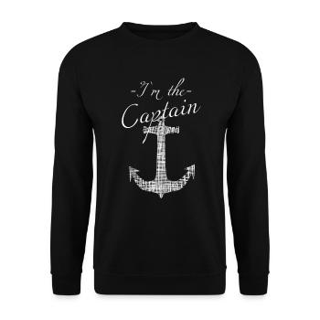 Captain sailing segeln - Unisex Pullover - Schwarz - Vorne - Alina (178cm) & Michal (187cm)