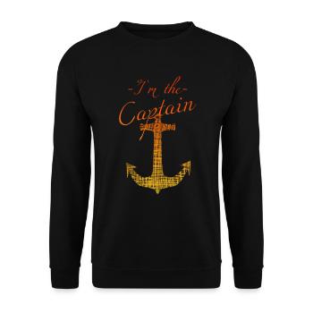 Kapitän Captain sail - Unisex Pullover - Schwarz - Vorne - Alina (178cm) & Michal (187cm)