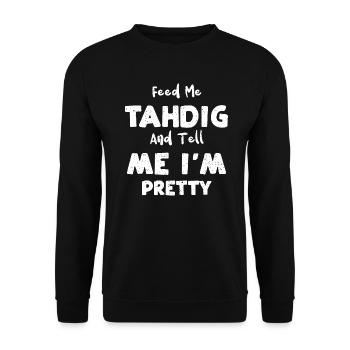 Feed Me Tahdig And Tell Me I'm P... - Unisex Sweatshirt - black - Front - Alina (178cm) & Michal (187cm)