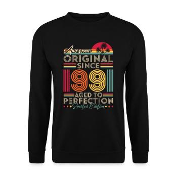 1991 Vintage Original Retro Birthday Gift - Unisex Sweatshirt - black - Front - Alina (178cm) & Michal (187cm)