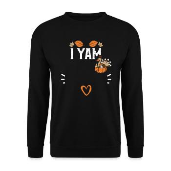 I Yam - Action de grâce - Sweat-shirt Unisexe - noir - Devant - Alina (178cm) & Michal (187cm)