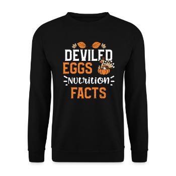 Deviled Eggs Valeur nutritive - Sweat-shirt Unisexe - noir - Devant - Alina (178cm) & Michal (187cm)