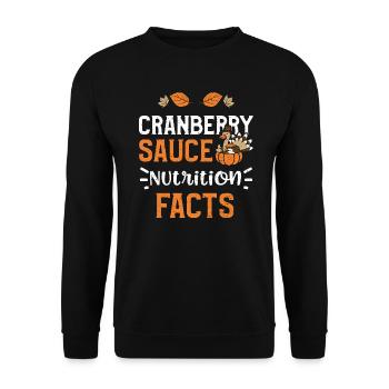 Sauce aux canneberges Valeur nutritive - Sweat-shirt Unisexe - noir - Devant - Alina (178cm) & Michal (187cm)