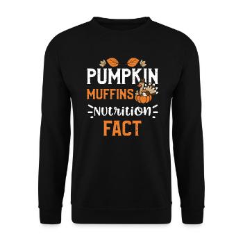 Pumpkin Muffins Nutrition Fact - Unisex Sweatshirt - black - Front - Alina (178cm) & Michal (187cm)