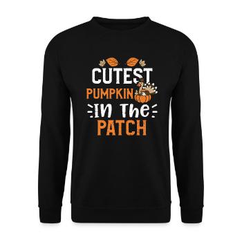 Cutest Pumpkin In The Patch - Unisex Sweatshirt - black - Front - Alina (178cm) & Michal (187cm)