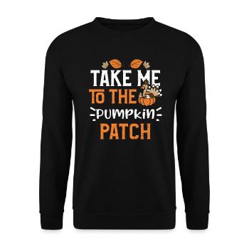 Take Me To The Pumpkin Patch - Unisex Sweatshirt - black - Front - Alina (178cm) & Michal (187cm)
