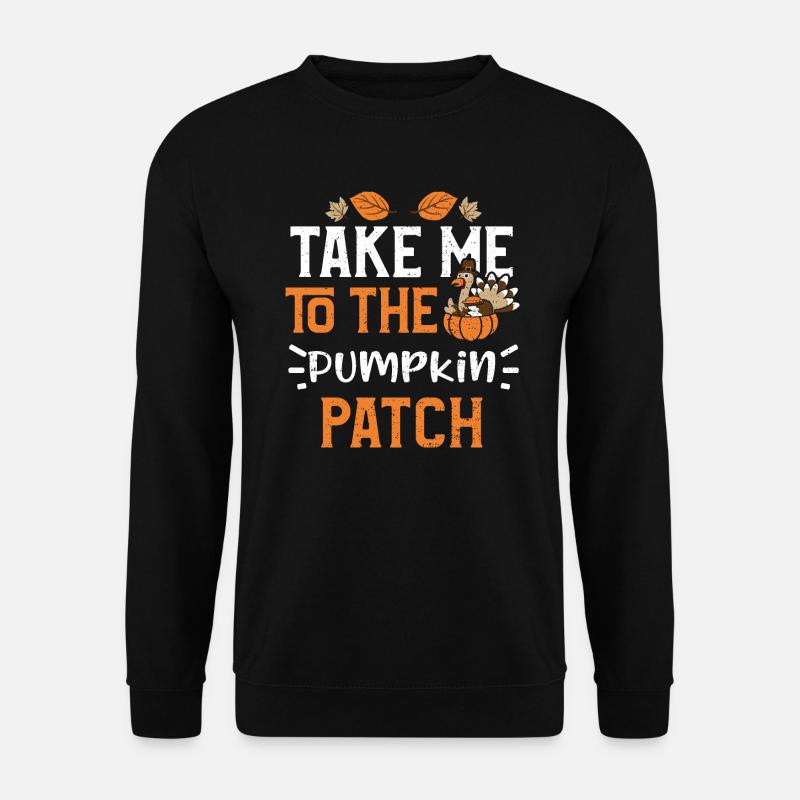 Emmenez-moi au patch de citrouille - Sweat-shirt Unisexe - noir