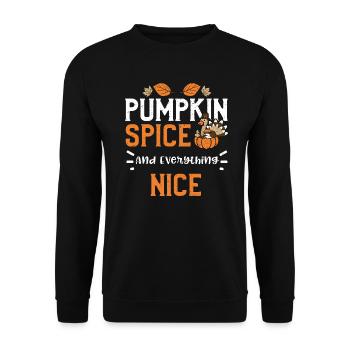 Pumpkin Spice And Everything Nice - Unisex Sweatshirt - black - Front - Alina (178cm) & Michal (187cm)