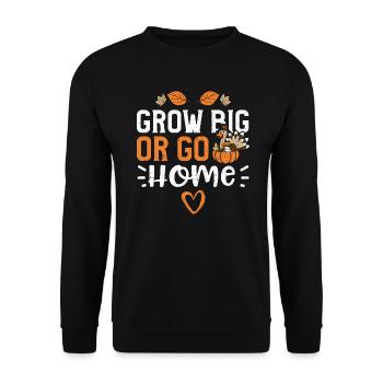 Grandir ou rentrer à la maison - Thanksgiving - Sweat-shirt Unisexe - noir - Devant - Alina (178cm) & Michal (187cm)