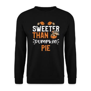 Sweeter Than Pumpkin Pie - Unisex Sweatshirt - black - Front - Alina (178cm) & Michal (187cm)