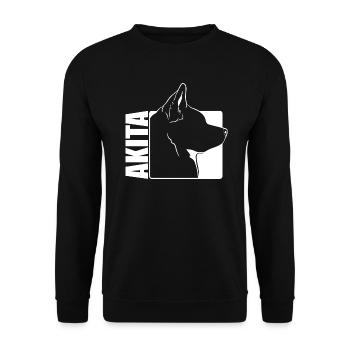 Akita Profil Chiens Chien Wilsigns - Sweat-shirt Unisexe - noir - Devant - Alina (178cm) & Michal (187cm)