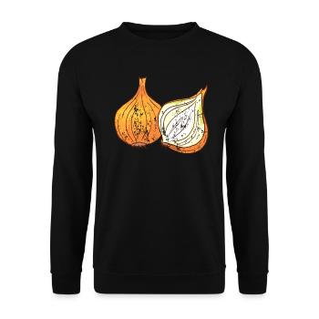 Oignons de style grunge vintage rétro - Sweat-shirt Unisexe - noir - Devant - Alina (178cm) & Michal (187cm)