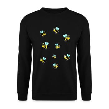 Bumblebees are thick bees bees - Unisex Sweatshirt - black - Front - Alina (178cm) & Michal (187cm)