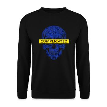 ukraine skull skull death dark complicated - Unisex Sweatshirt - black - Front - Alina (178cm) & Michal (187cm)