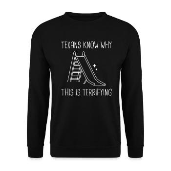Texas Weather Hot Slide Design pour les fiers Texans - Sweat-shirt Unisexe - noir - Devant - Alina (178cm) & Michal (187cm)