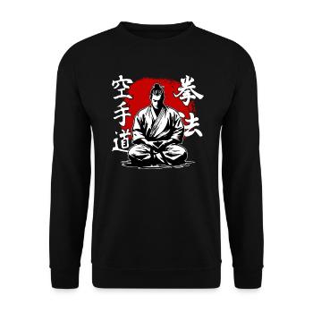 Style d’arts martiaux de karaté Kenpo samouraï - Sweat-shirt Unisexe - noir - Devant - Alina (178cm) & Michal (187cm)