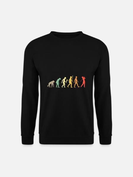 Vintage Golfing Evolution Golf Player Gift Idea - Unisex Sweatshirt - black