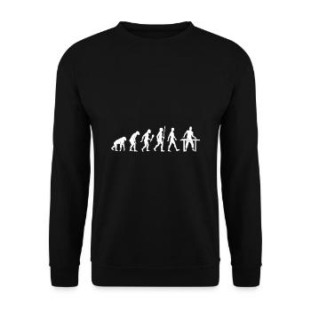Drôle d’idée cadeau DJ-Evolution-Musicien - Sweat-shirt Unisexe - noir - Devant - Alina (178cm) & Michal (187cm)