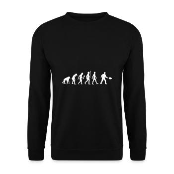 Funny Glazier Evolution Glassblower Gift - Unisex Sweatshirt - black - Front - Alina (178cm) & Michal (187cm)