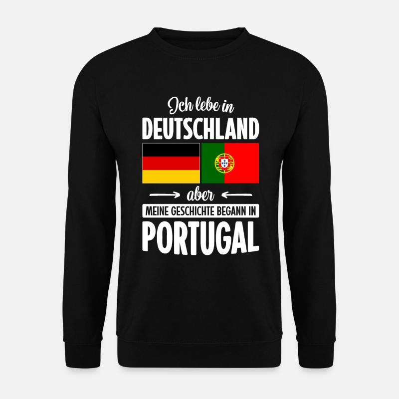 MEINE GESCHICHTE BEGANN IN PORTUGAL - Unisex Pullover - Schwarz