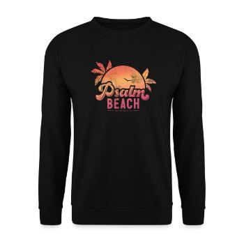 Psalm Beach (4) - nuances de streetwear rouge - Sweat-shirt Unisexe - noir - Devant - Alina (178cm) & Michal (187cm)