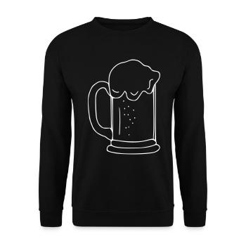 Beer Drawing Party Celebrate White - Unisex Sweatshirt - black - Front - Alina (178cm) & Michal (187cm)