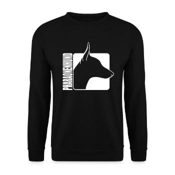 Pharaonenhund Profil Windhund Hunde Wilsigns - Unisex Pullover - Schwarz - Vorne - Alina (178cm) & Michal (187cm)