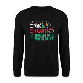 Boże Narodzenie Mówienie Śmieszny Humor Śmieszny - Bluza unisex - czarny - Przód - Alina (178cm) & Michal (187cm)