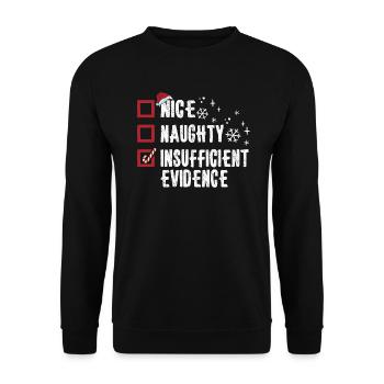 Boże Narodzenie Boże Narodzenie Powiedzenie Humor Śmieszne Śmieszne - Bluza unisex - czarny - Przód - Alina (178cm) & Michal (187cm)