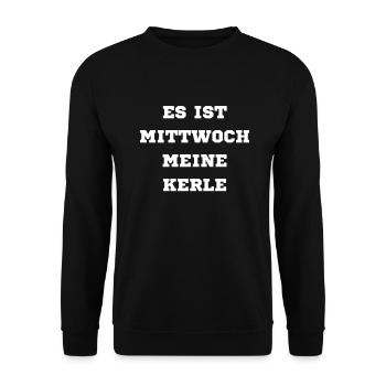 C’est mercredi, mes gars - Sweat-shirt Unisexe - noir - Devant - Alina (178cm) & Michal (187cm)