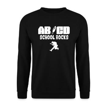 School Student Teacher ABCD School Rocks - Unisex Sweatshirt - black - Front - Alina (178cm) & Michal (187cm)