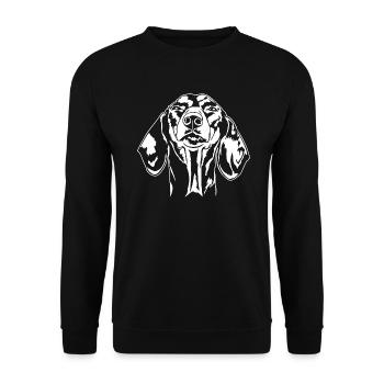 Drôle de teckel teckel teckel chiens Wilsigns - Sweat-shirt Unisexe - noir - Devant - Alina (178cm) & Michal (187cm)