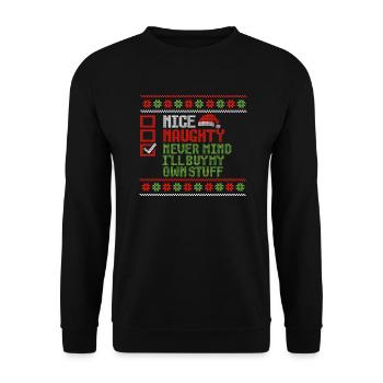 Christmas Xmas Saying Funny Witty Humor - Unisex Sweatshirt - black - Front - Alina (178cm) & Michal (187cm)