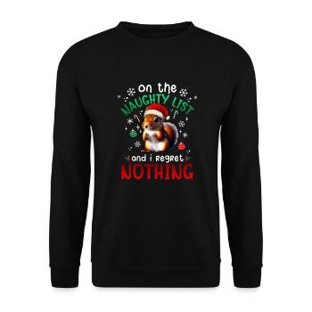 Christmas Xmas Funny Witty Humor Squirrel - Unisex Sweatshirt - black - Front - Alina (178cm) & Michal (187cm)