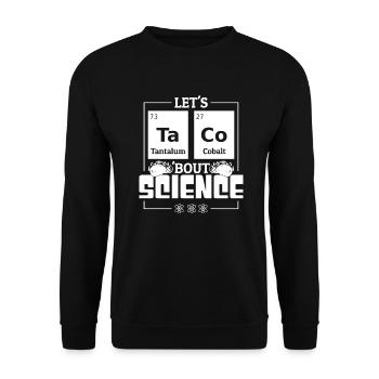 Teacher Student Funny Joke Let's Taco Bout Science - Unisex Sweatshirt - black - Front - Alina (178cm) & Michal (187cm)