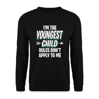 Familie Kinder Geschwister Lustig Geschenkidee - Unisex Pullover - Schwarz - Vorne - Alina (178cm) & Michal (187cm)