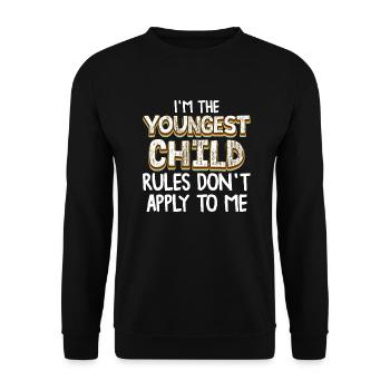 Family Kids Siblings Funny Gift Idea - Unisex Sweatshirt - black - Front - Alina (178cm) & Michal (187cm)