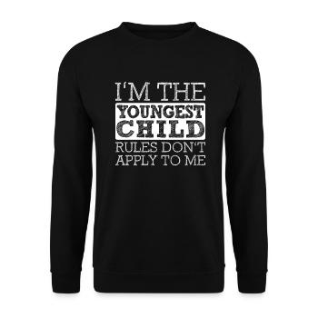 Familie Kinder Geschwister Lustig Geschenkidee - Unisex Pullover - Schwarz - Vorne - Alina (178cm) & Michal (187cm)