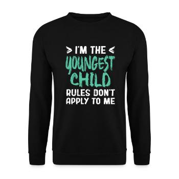 Familie Kinder Geschwister Lustig Geschenkidee - Unisex Pullover - Schwarz - Vorne - Alina (178cm) & Michal (187cm)