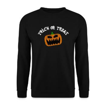 Citrouille Trick or Treat - Sweat-shirt Unisexe - noir - Devant - Alina (178cm) & Michal (187cm)