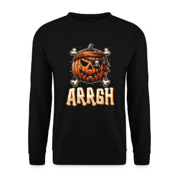 Halloween Pirate Dire Tenue Costume Arrgh - Sweat-shirt Unisexe - noir - Devant - Alina (178cm) & Michal (187cm)