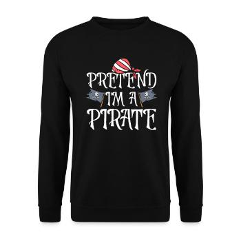 Halloween Pirate Dire Tenue Costume Drôle - Sweat-shirt Unisexe - noir - Devant - Alina (178cm) & Michal (187cm)