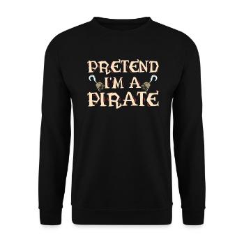 Halloween Pirate Dire Tenue Costume Drôle - Sweat-shirt Unisexe - noir - Devant - Alina (178cm) & Michal (187cm)