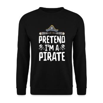 Halloween Pirate Dire Tenue Costume Drôle - Sweat-shirt Unisexe - noir - Devant - Alina (178cm) & Michal (187cm)