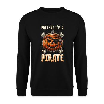 Halloween Pirate Dire Tenue Costume Cool - Sweat-shirt Unisexe - noir - Devant - Alina (178cm) & Michal (187cm)