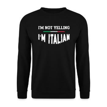 Italian Italian Italy Gift Idea - Unisex Sweatshirt - black - Front - Alina (178cm) & Michal (187cm)