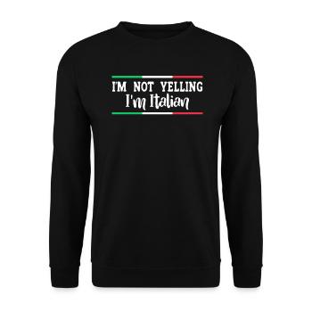 Italian Italian Italy Gift Idea Humor - Unisex Sweatshirt - black - Front - Alina (178cm) & Michal (187cm)