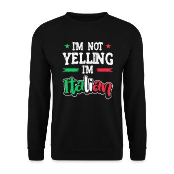 Italian Italian Italy Gift Idea - Unisex Sweatshirt - black - Front - Alina (178cm) & Michal (187cm)