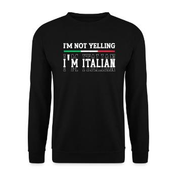 Italian Italian Italy Gift Idea - Unisex Sweatshirt - black - Front - Alina (178cm) & Michal (187cm)